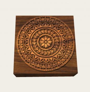 Mandalastempel aus Hartholz